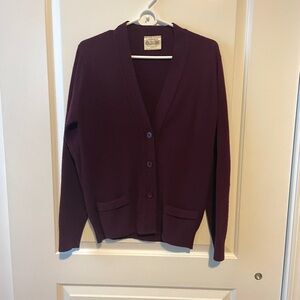 Vintage Burgundy Button Up Cardigan Sweater